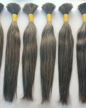Grey Bulk Hair – Natural color