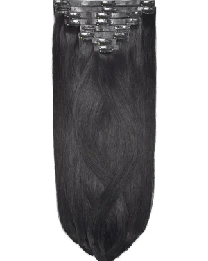 Clip-in hair – Bone straight – Natural color