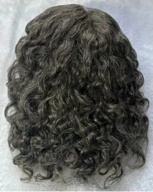Wig – Curly – Gray Piano color