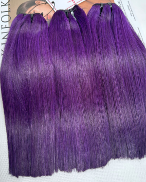 Weft hair – Bone straight – Purple (Demo)