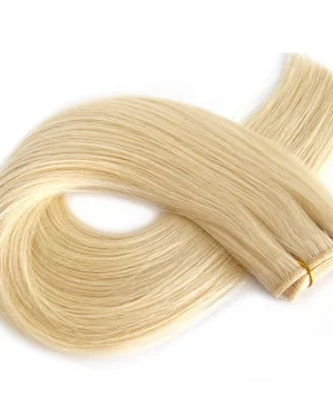 Weft hair – Bone straight – #613 Blonde color