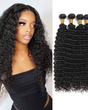 Weft hair – Deep curly – Natural color