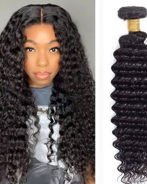 Weft hair – Deep wavy – Natural color