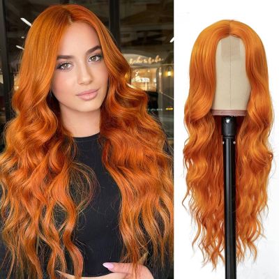Wig – Wavy – Orange color