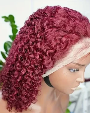 Wig – Curly – Pink color