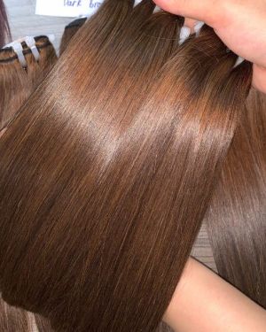 Weft hair – Bone straight – Brown color