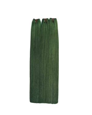 Weft hair – Bone straight – Green color