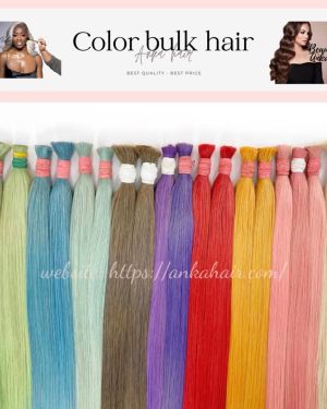 Bulk hair – Bone straight – Colorful