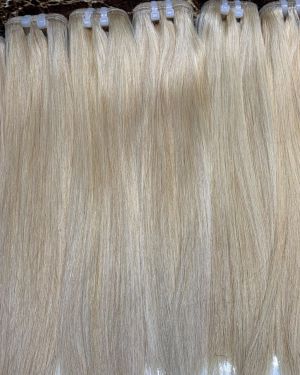 Weft hair – Bone straight – Light golden yellow (Demo)