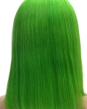 Weft hair – Bone straight – Light green color