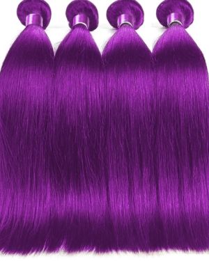 Bulk hair – Bone straight – Purple color