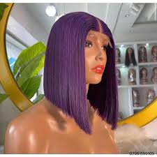 Wig – Bone straight – Purple color