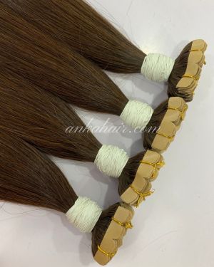 Tape-in hair – Bone straight – Natural color