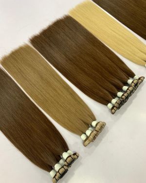 Tape-in hair – Bone straight – Colorful
