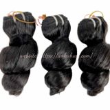 Weft hair – Egg curl – Natural black