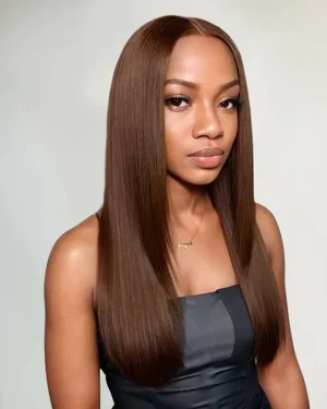 Wig – Bone Straight – Brown color