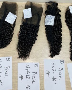 Wholesale HD Lace Curly Natural Color Vietnamese Human Hair Closure