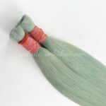 Bulk hair – Bone straight – Mint color