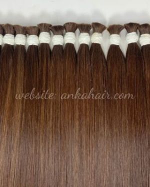 Bulk hair – Bone straight – Dark brown color