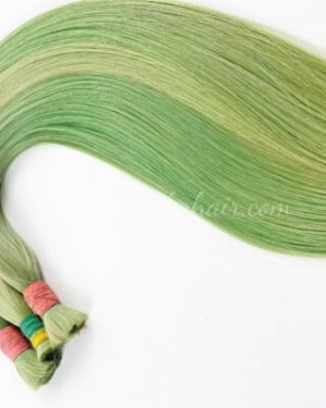 Bulk hair – Bone straight – Green color