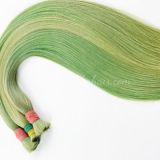 Bulk hair – Bone straight – Green color