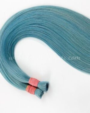 Bulk hair – Bone straight – Blue color