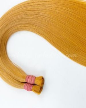 Bulk hair – Bone straight – Light orange color