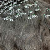 Premium 100% Vietnamese Bone Straight Grey Bulk Hair – Super Double Drawn