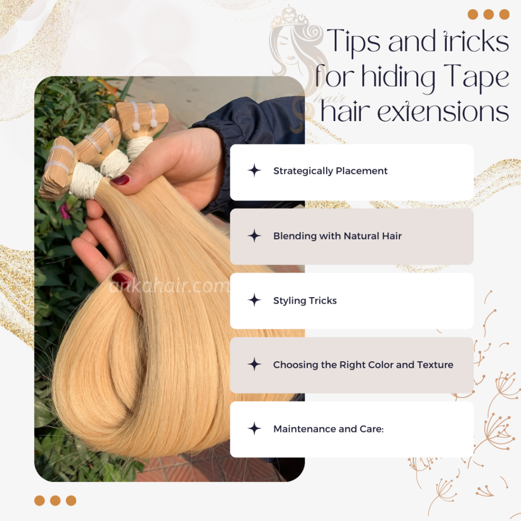  Tips and tricks for hiding Tape hair extensions