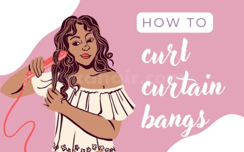 how to curl your curtain bangs with a straightener
