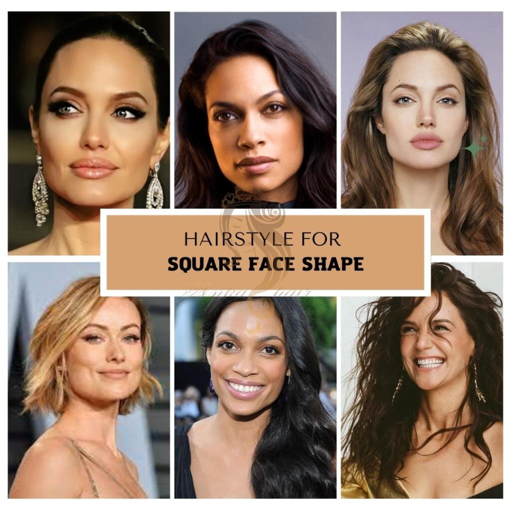 Face Shape Alternative Hairstyles Square Face Stock Vector (Royalty Free)  368846084 | Shutterstock